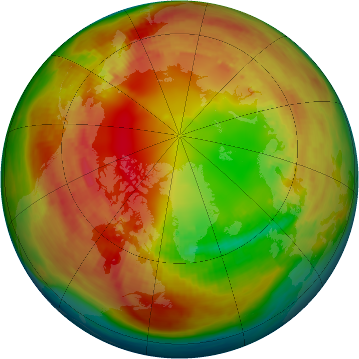 Arctic ozone map for 06 February 1979